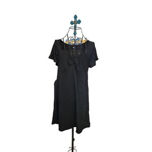 SO Black Flutter Babydoll Mini Dress Size Medium